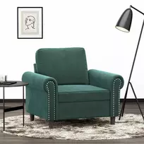 Sofa Krėslas, tamsiai žalios spalvos, 60cm, aksomas