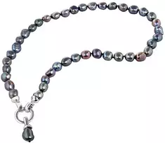Jwl Luxury Pearls Vėrinys iš tikrų metalo mėlynų perlų JL0561