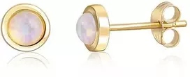 Jwl Luxury Pearls Auksuoti sidabriniai auskarai su sintetiniu opalu JL0615