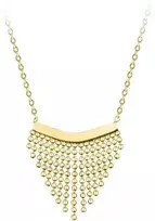 Troli Modernus plieno karoliai su Chains Gold ornamentu
