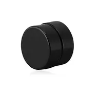 Troli Juodas magnetinis viengubas auskaras 2in1 (akmuo, mini sagė) VSE6018B-PET