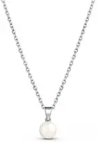 Jwl Luxury Pearls Puikūs sidabriniai tikrų perlų karoliai JL0835 (grandinė, pakabukas)