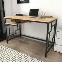 Asir Kalune Design Darbo stalas Kennesaw - Juodas, Oak