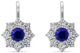 Brilio Silver Brilio Sidabrinis Sidabrinis earrings with clear and mėlynas zircons EA119WB