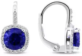 Brilio Silver Brilio Sidabrinis Charming sidabrinis earrings with mėlynas zircons EA122WB