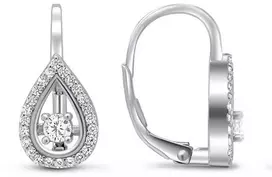 Brilio Silver Brilio Sidabrinis Sparkling auskarai su cirkoniais EA114W