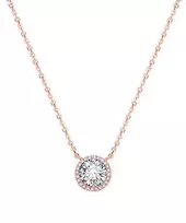 Beneto Rožinė auksinis plated sidabrinis pakabukas with crystals AGS1135 / 47-ROSE