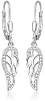 Beneto Elegant sidabrinis auskarai su skaidriais cirkoniais Angel sparnai AGUC2585L