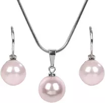 Levien Žavus Pearl Rosaline karolių ir auskarų rinkinys