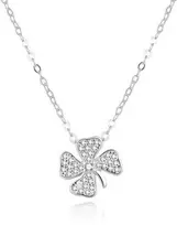 Beneto Playful sidabrinis pakabukas with four-leaf clover AGS890 / 47