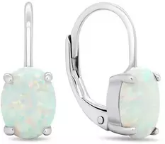 Brilio Silver Brilio Sidabrinis Elegant sidabrinis auskarai su sintetiniais opalais EA373W