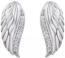 Silvego Glittering sidabrinis auskarai Angel sparnai su cirkoniais Lasha FW10187E