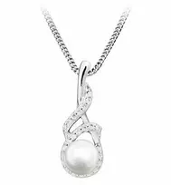 Silver Cat Sidabrinė katė Švelni pakabuka su perlais ir cirkoniais SC413