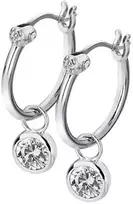 „Hot Diamonds Sidabrinis“ apvalūs auskarai su deimantais 2in1 žiedai su topazais DE628