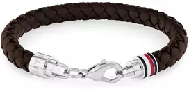Tommy Hilfiger elegantiška vyriška ruda odinė apyrankė Tyson 2790546