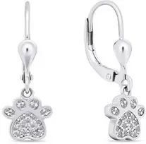 Brilio Silver Brilio Sidabrinis Playful sidabrinis auskarai Paw EA646W