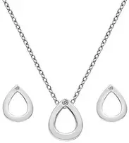 Hot Diamonds Amulets SS135 Sidabrinis papuošalų rinkinys (karoliai, auskarai)