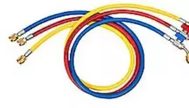 Refco Manufacturing „Refco CA-CCL-60-5/16“SAE-45 - 3 x serviso žarnos, 5/16'', rutulinės, kampinės, 60 barų, R410/R32