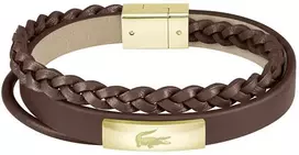 Lacoste Fusion Brown odinė apyrankė 2040317