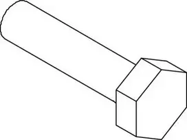 CUBIC Šešiakampis varžtas be koto 10 x 30 mm 2009-1030