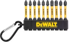 DEWALT FLEXTORQ ANTGALIŲ RINKINYS 10 vnt. PH/PZ 57mm RAKTŲ PAKABUKAS
