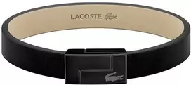 Lacoste Traveler juoda odinė apyrankė 2040073