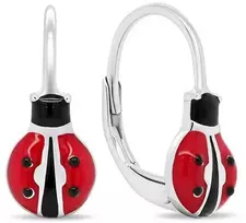 Brilio Silver Happy sidabrinis earrings for good luck Ladybugs EA435W