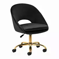 Fotelis Activeshop Biuro kėdė su ratukais 4Rico QS-MF18G Velvet Juodas