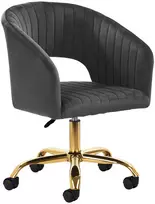 Fotelis Activeshop Biuro kėdė su ratukais 4Rico QS-OF212G Velvet Pilkas