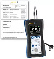 Medžiagos storio matuoklis PCE-TG 300-NO7-ICA su ISO kalibravimo sertifikatu