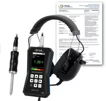Vibracijos matuoklis PCE-VT 3750S-ICA su ISO kalibravimo sertifikatu