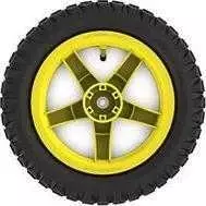 Berg Wheel yellow 12.5x2.25-8 all terrain, traction