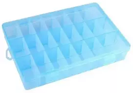 Oem Organizatorius 24 skyriai 195x130x36mm - mėlyna - konteineris smulkiems daiktams