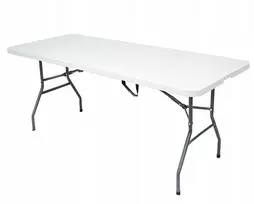 Sulankstomas stalas Heckermann, 180x74x74 cm, baltas