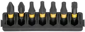 7 vnt. 1/4 colio „Phillips“ / „Pozidriv“ / „Torx“ „DeWALT“ smūginiai antgaliai [DT70810-QZ]