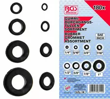 Bgs Technic Guminų įvorių asortimentas | Coliniai dydžiai | 180 vnt. (8112)