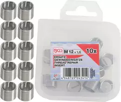 Bgs Technic Vieliniai indėklai sriegiui | Helikoliai | M12 x 1.0 mm | 10 vnt. (9437-1)