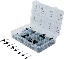 Bgs Technic Kniedžių asortimentas | juodos | Aliuminis | Ø 3.2 - 4.8 mm | 200 vnt. (85224)