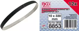 Bgs Technic Šlifavimo diržas / juosta | 10 mm x 330 mm | 12 vnt. BGS 8853 (8853-1)