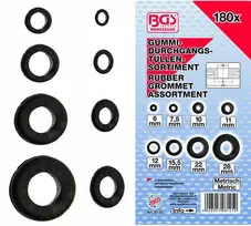 Bgs Technic Guminių įvorių asortimentas | metrinės | 180 vnt. (8125)