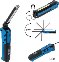 Bgs Technic Darbo lempa akumuliatorinė | COB LED | 360LM (85334)