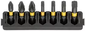7 smūginiai antgaliai 1/4' Pozidriv/Torx/25 mm EXTREME DeWALT [DT70813-QZ]