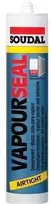„SOUDAL Vapourseal“ yra paruošti naudoti plastoelastiniai vienkomponenčiai sandarinimo klijai / folijos klijai, 310 ml talpos kasetė.