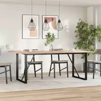 Valgomojo stalo kojos, 180x80x73cm, ketus, O formos rėmas