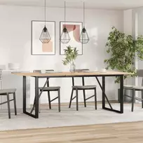Valgomojo stalo kojos, 160x80x73cm, ketus, O formos rėmas