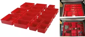 Bgs Technic Plastikiniai sandėliavimo padėklai | įrankių spintelėms | 17 vnt. (9550)