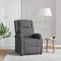 Fotelis Atlošiamas krėslas, tamsiai pilkos spalvos, audinys