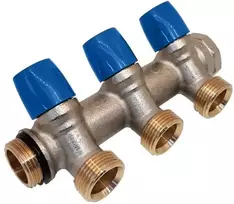 Kolektorius vandentiekio 4 žiedų, 3/4"x3/4" euroconus, mėlynas GENERAL FITTINGS