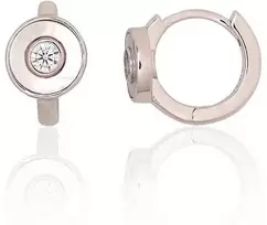 Sidabriniai auskarai su apvaliu segtuku - 2.3 g. - 11 mm.