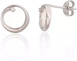 Sidabriniai auskarai –pusetai - 1.4 g. - 10 mm.